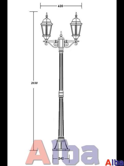 Astoria 408 A 2L BG Парковый светильник