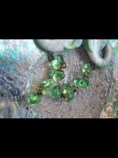 "Рыбки Хрустальной Лагуны", серьги в стиле фарфоровых украшений