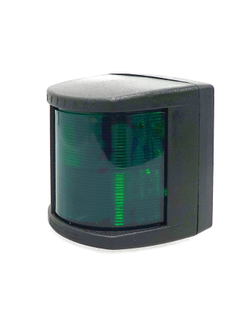 Бортовой огонь Lalizas Classic 20 30501 зелёный с лампой накаливания видимость 1 миля 12В 25Вт 112,5° для судов до 20м в чёрном корпусе