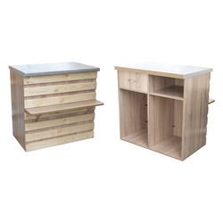 Прилавок с полками из ЛДСП для небольших торговых точек