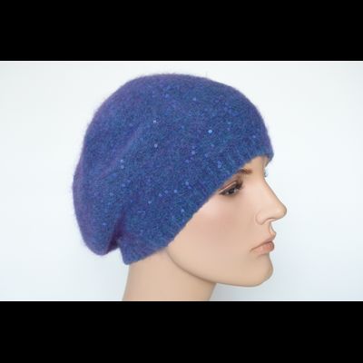 Голубой тонкий зимний берет для женщин Vizio Италия 6948 BO