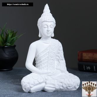 Фигура &quot;Будда&quot;, цвет белый (Buddha figure white)