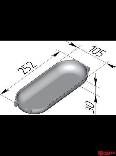 Форма хлебная Батонница 250 х 105 х 30 мм