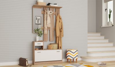 Прихожая ИНТЕР Дуб сонома/Белый