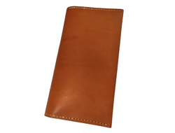 Большое портмоне с магнитной кнопкой коричневое