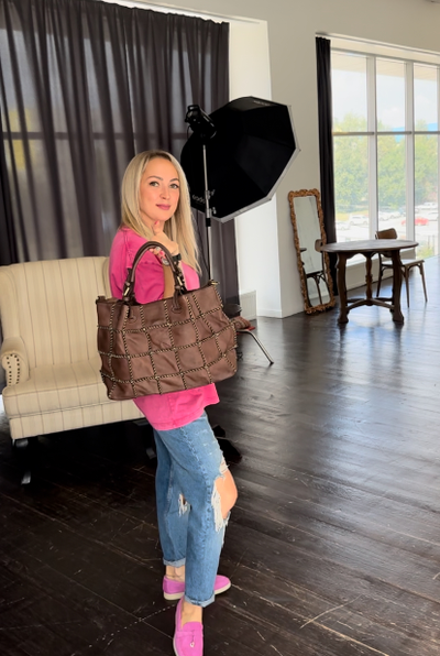 Женская сумка из натуральной винтажной кожи Vera Pelle цвет коричневый 025890