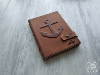 ежедневник ручной работы, подарок руководителю, ежедневник на заказ, подарок моряку, мужской блокнот