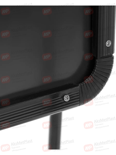 A450B Зеркало напольное в полный рост, ширина 450мм, цвет: черный, на колесах, регулируемый наклон