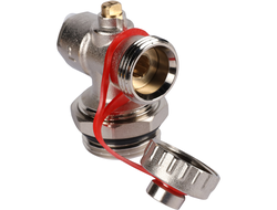 Регулируемый концевой фитинг ROMMER с дренажным вентилем, ручной воздухоотводчик 1"