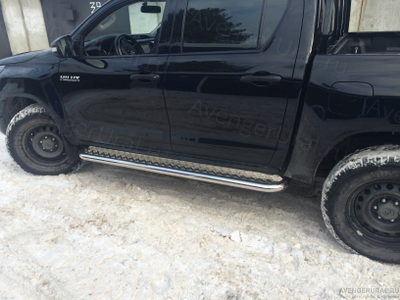 Пороги с площадкой (алюм. лист) 60,3 мм