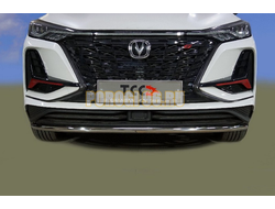 Защита передняя нижняя 42,4 мм ТСС для Changan CS75 plus 2WD 1.5T 2023-
