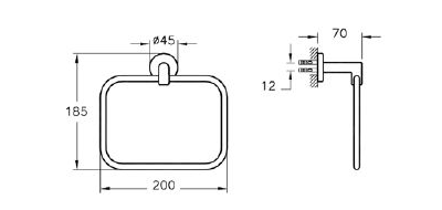 ДЕРЖАТЕЛЬ ПОЛОТЕНЕЦ, ГЛЯНЦЕВЫЙ ХРОМ, VITRA MINIMAX S, A44783