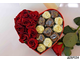 Коробка-сердце с шоколадными розами Сладкий ноябрь фото2
