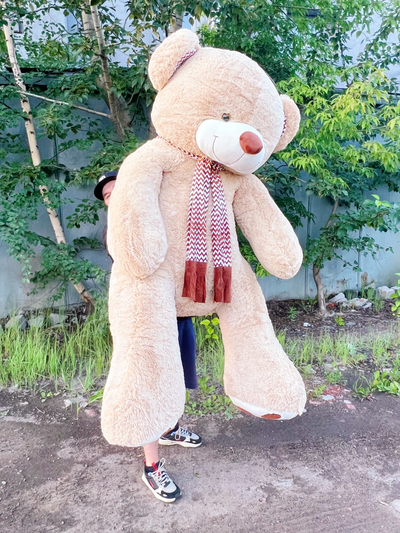 Гигантский плюшевый медведь 280 см кремовый Михель