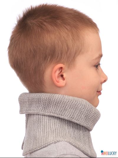 Шарф(снуд)  22-33 двойной, цвет серый размер 2