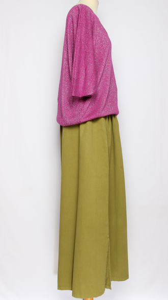 ДЖЕМПЕР-ПУЛОВЕР"КИМОНО ЛЮРЕКС " синий, красный, черный, бирюзовый, горчичный, лайм, сирень, хаки р.46-52