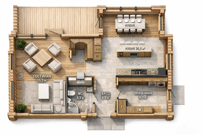 Загородный 160м2 14х6