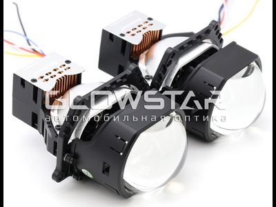 Aozoom BiLed+Laser AAPD 17L с лазером (прямоугольные) 61W/77W, 12V, 6 Поколение, 3.0 дюйма (комплект, 2шт)