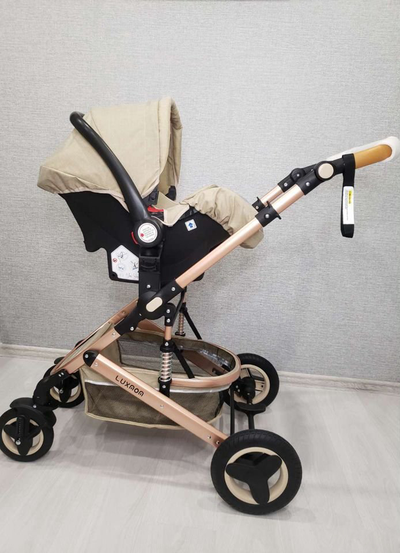 Детская коляска 3 в 1 Luxmom 530w Бежевый