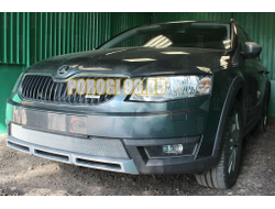 Защита радиатора Skoda Octavia A5 Scout 2004-2013 chrome