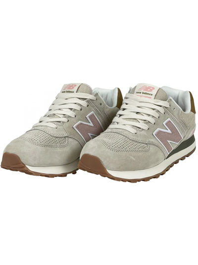New Balance 574 бежевые с розовым женские