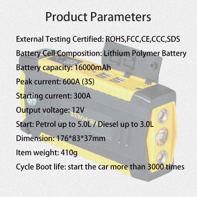 Автомобильное пусковое устройство 16000 мАч GKFLY GG-JS-19