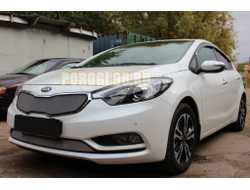 Защита радиатора KIA Cerato 2013-2016 chrome низ