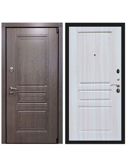 Дверь Премиум S лиственница серая / панель ФЛ243 сандал светлый