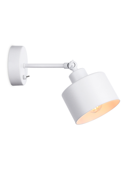 Накладной спот с выключателем в стиле лофт TR 8135 WH белый E27 max 40W D120*290