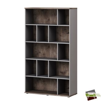 Стеллаж открытый B-70 1200*429*2098 Дуб Веллингтон табак/Кубанит серый