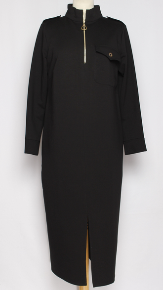 Платье "Погоны" чёрное р.48