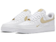Кроссовки Nike Womens Air Force 1 '07 ESS White Gold  бело-золотые