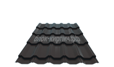 Металлочерепица kvinta plus satin Ral 8019 серо-коричневый Grand line