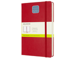 Блокнот Moleskine Expanded (нелинованный), Large, красный