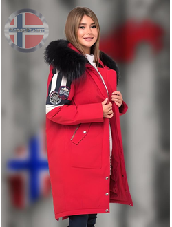 Норвежская парка fergo norge красная