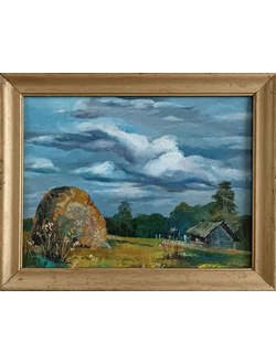 "Деревня Вымол" картон масло 1992 год