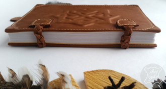 ежедневник ручной работы, славянский оберег, кожаный ежедневник, софтбук, кожаный блокнот купить