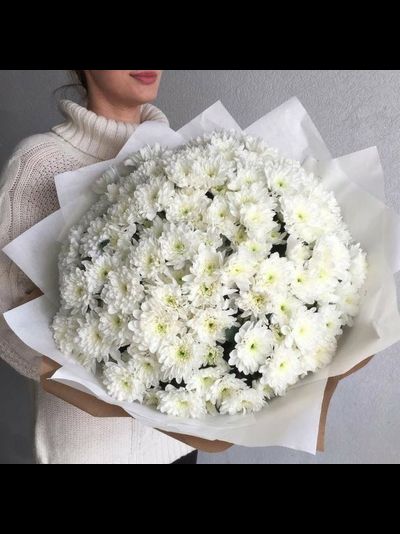 Букет "Снежинка" из хризантем