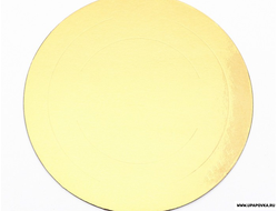 Подложка для торта усиленная Золото 220 мм (толщина 1,5 мм)