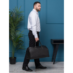Кожаная дорожная сумка Campelli black (арт. 4014-01)