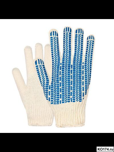 Перчатки ХБ с ПВХ 7.5 класс 6 нитей