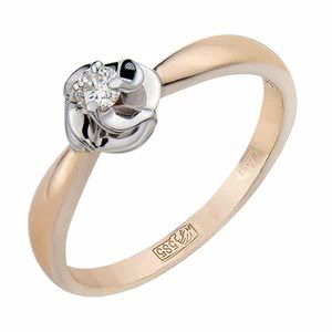 Кольцо помолвочное с бриллиантом