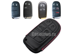 Чехол для смарт ключа Jeep Grand Cherokee, Compass (classic натуральная кожа)