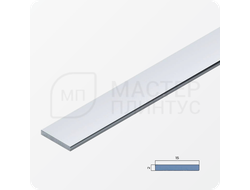 Декоративная алюминиевая полоса 15 мм. NEEXY PV88-03 BS Серебро блестящее 2.7 м.