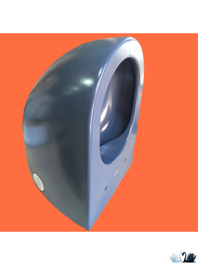 Чаша унитаза Creavit Free Basalt FE322-11BM00E-0000 подвесная безободковая, сине - серая, Steel Blue