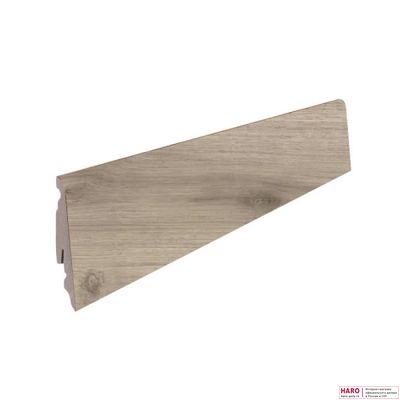 Плинтус HARO Дуб Эмилия Вельвет Серый 410765, 2,2 м