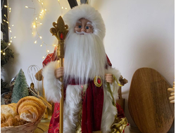 Дед Мороз музыкальный в красной шубе 50 см