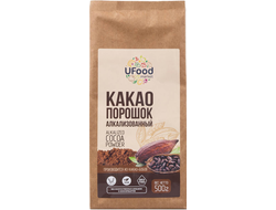 Какао порошок алкализованный, 500г (UFood)