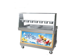 Фризер для жареного мороженого Foodatlas KCB-2F (контейнеры, световой короб, стол для топпингов, 2 компрессора)