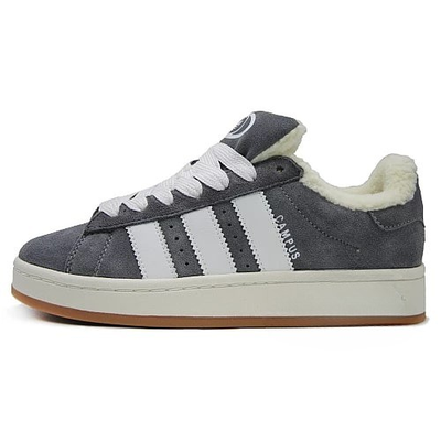 Зимние Adidas Campus 00s Grey White With Fur